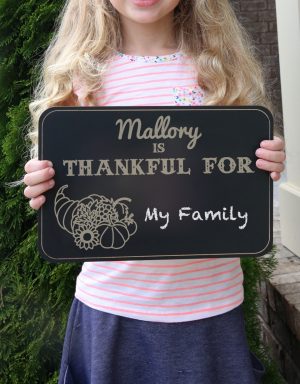 Personalized "Thankful For" Chalkboard
