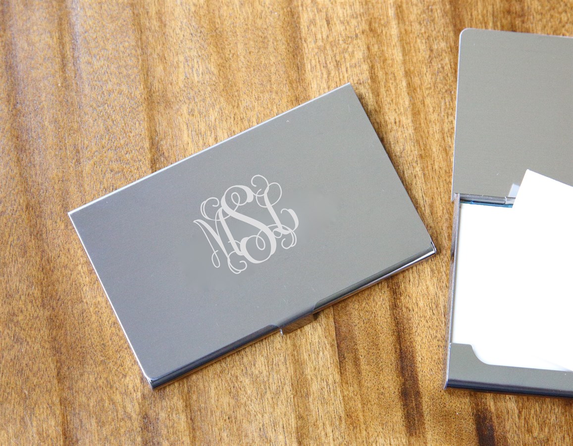 Business Card Holder Monogram