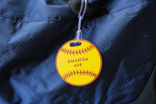 Softball Sports Bag Tag