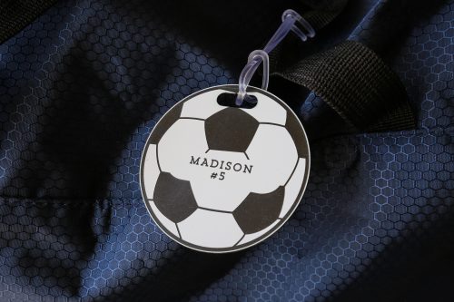 Soccer Sports Bag Tag