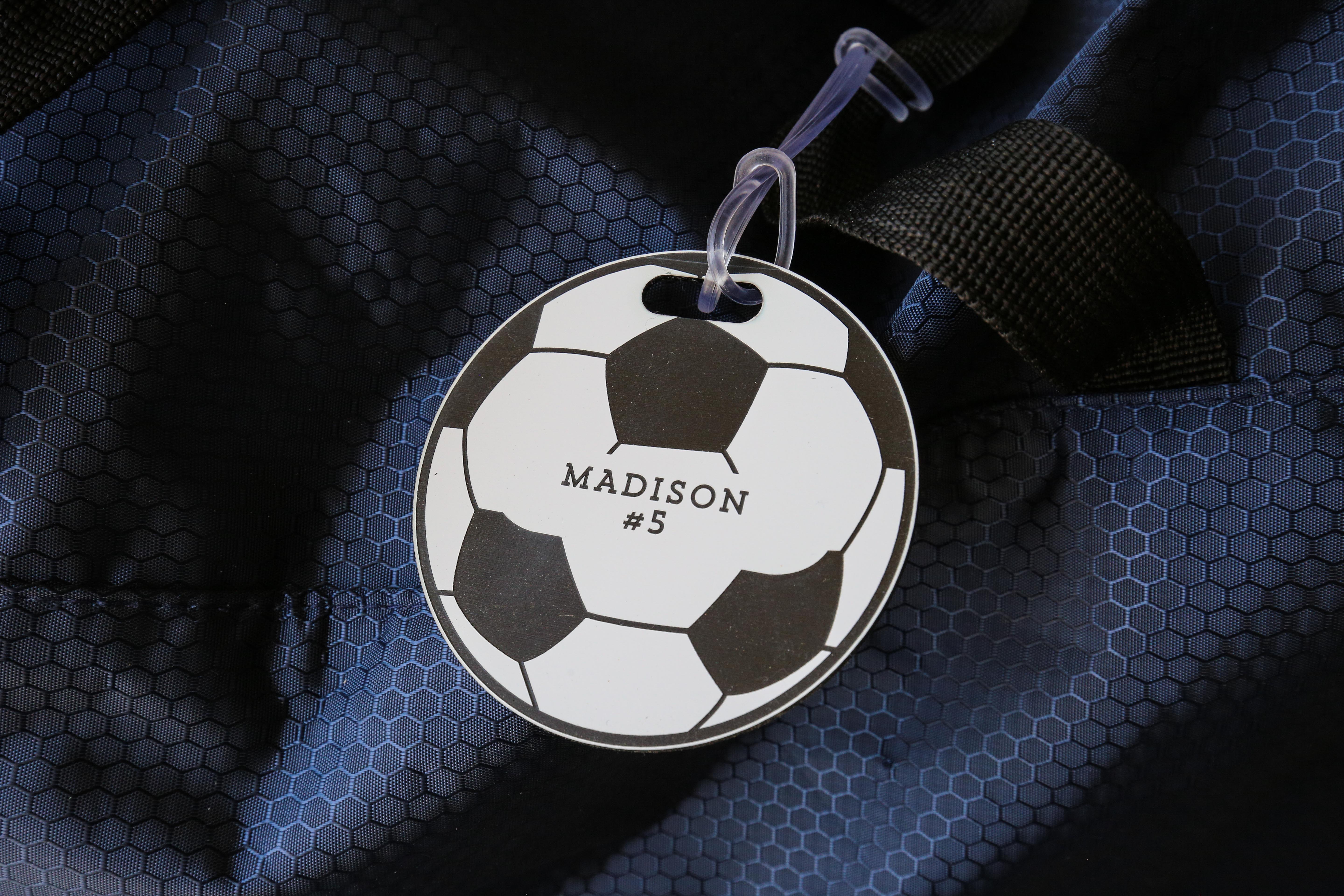 Number Tag for Soccer Bag Numbers to 0 to 50 Travel Bag Tag 