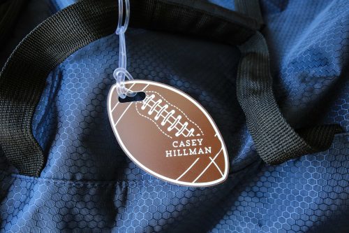 Football Sports Bag Tag