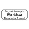 Book Belongs To | Teacher Stamp - Image 2