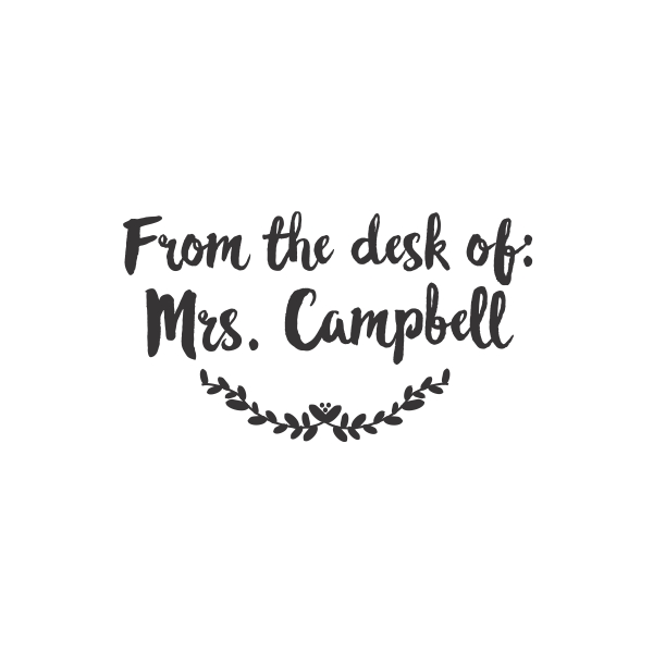 From The Desk Of Teacher Stamp 2712 Designs