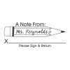 Pencil Note From | Teacher Stamp - Image 2